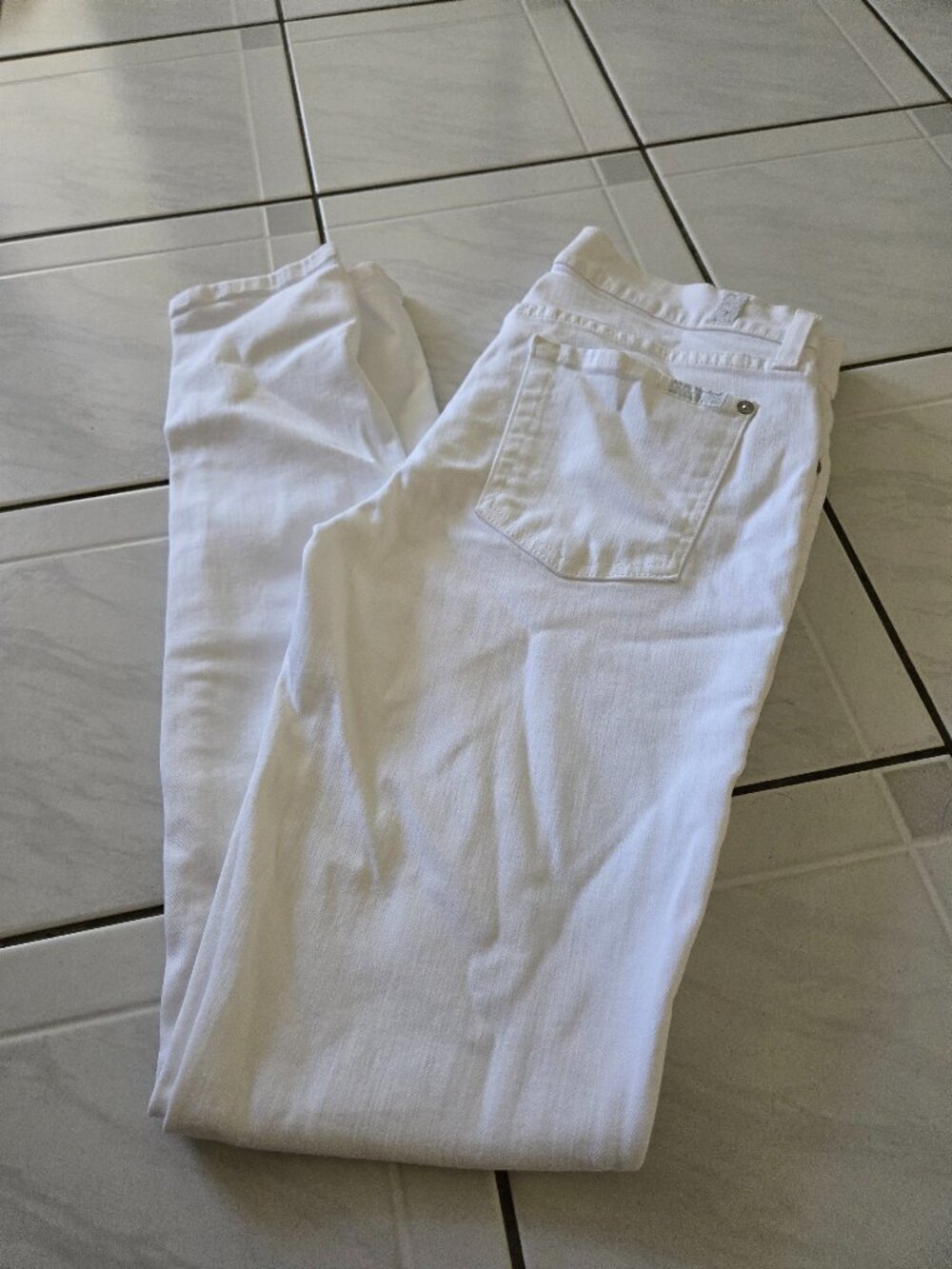 7 For All Mankind The Skinny Jeans White 28